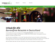 Tablet Screenshot of barrierefreie-reiseziele.de
